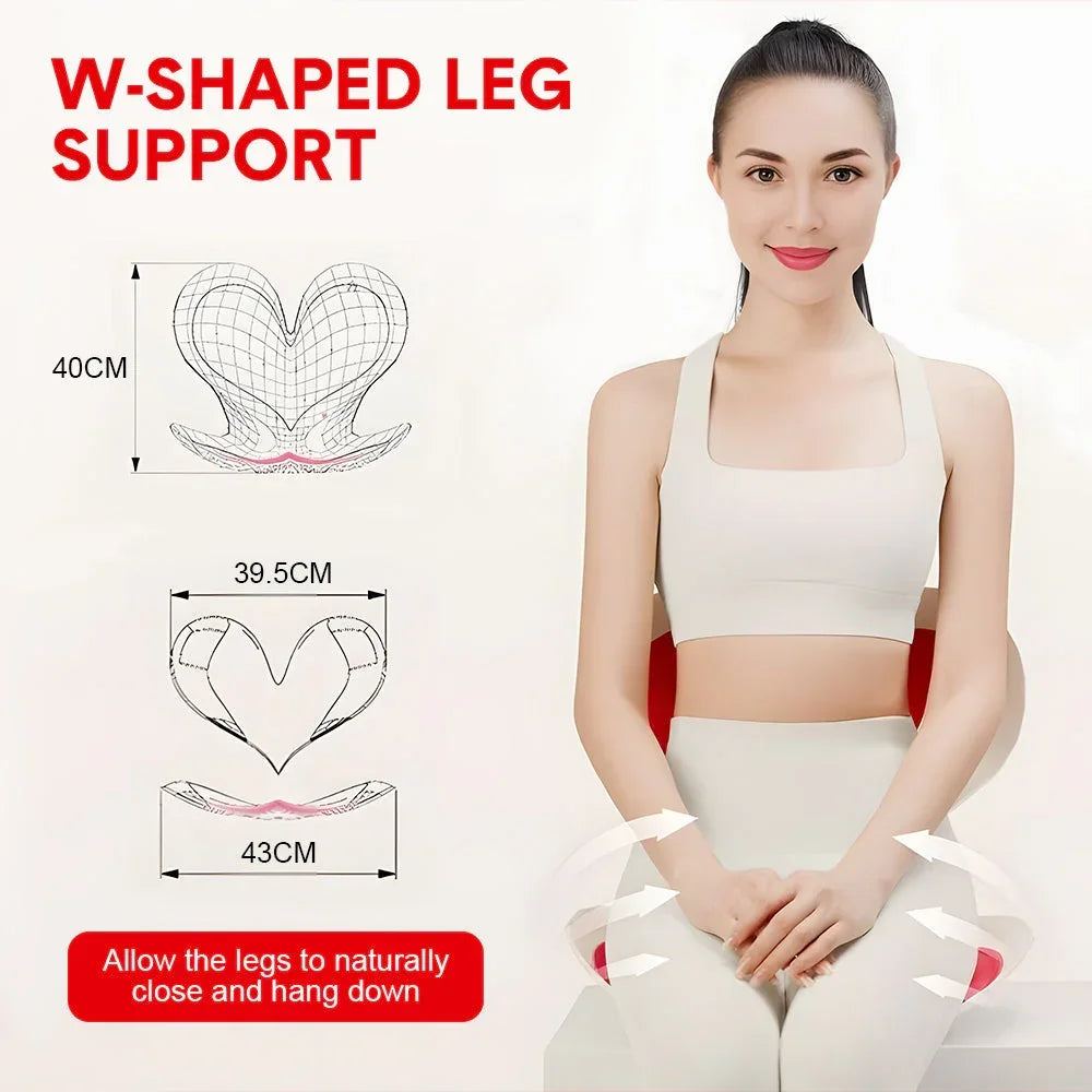 Cushion Portable Ergonomic Lower Back Seat Lumbar Support Chair Posture Correction Max Load 110kg for Home Office Chair and Floor Seat Red Heart Design