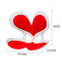 Cushion Portable Ergonomic Lower Back Seat Lumbar Support Chair Posture Correction Max Load 110kg for Home Office Chair and Floor Seat Red Heart Design
