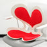 Cushion Portable Ergonomic Lower Back Seat Lumbar Support Chair Posture Correction Max Load 110kg for Home Office Chair and Floor Seat Red Heart Design
