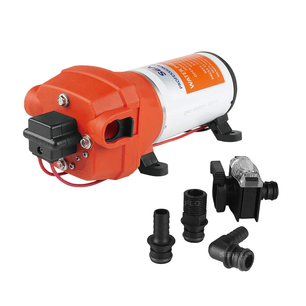12V Water Pump Pressure Diaphragm Self Priming Pump 4.5Gallons Per Min 17LPM 40PSI Water Booster for Caravan Motorhome Camper Trailer Boat Yacht