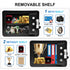 All Steel Safety Box Wall Mountable Fireproof Mini Safe Box Keypad and Key Dual Unlock Methods with Removable Shelf for Home Office Hotel Money Safe