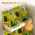 2 Pack Sliding Out Drawer Pull Out Storage Cabinet Under Sink Organiser with Adhesive Nano Film for Kitchen Pantry Bathroom Cabinet Organizer Max Load 27KG
