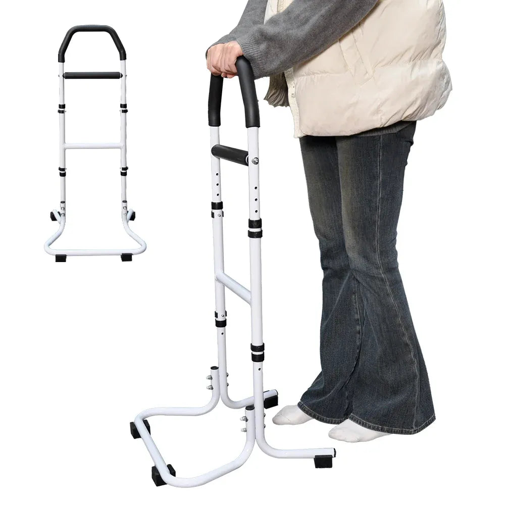 Mobility Standing Aid Aluminium Alloy Handrail Adjustable Height with Non-Slip Base for Seniors and Pregnant Women Couch Assistance Bearing Capacity 100kg