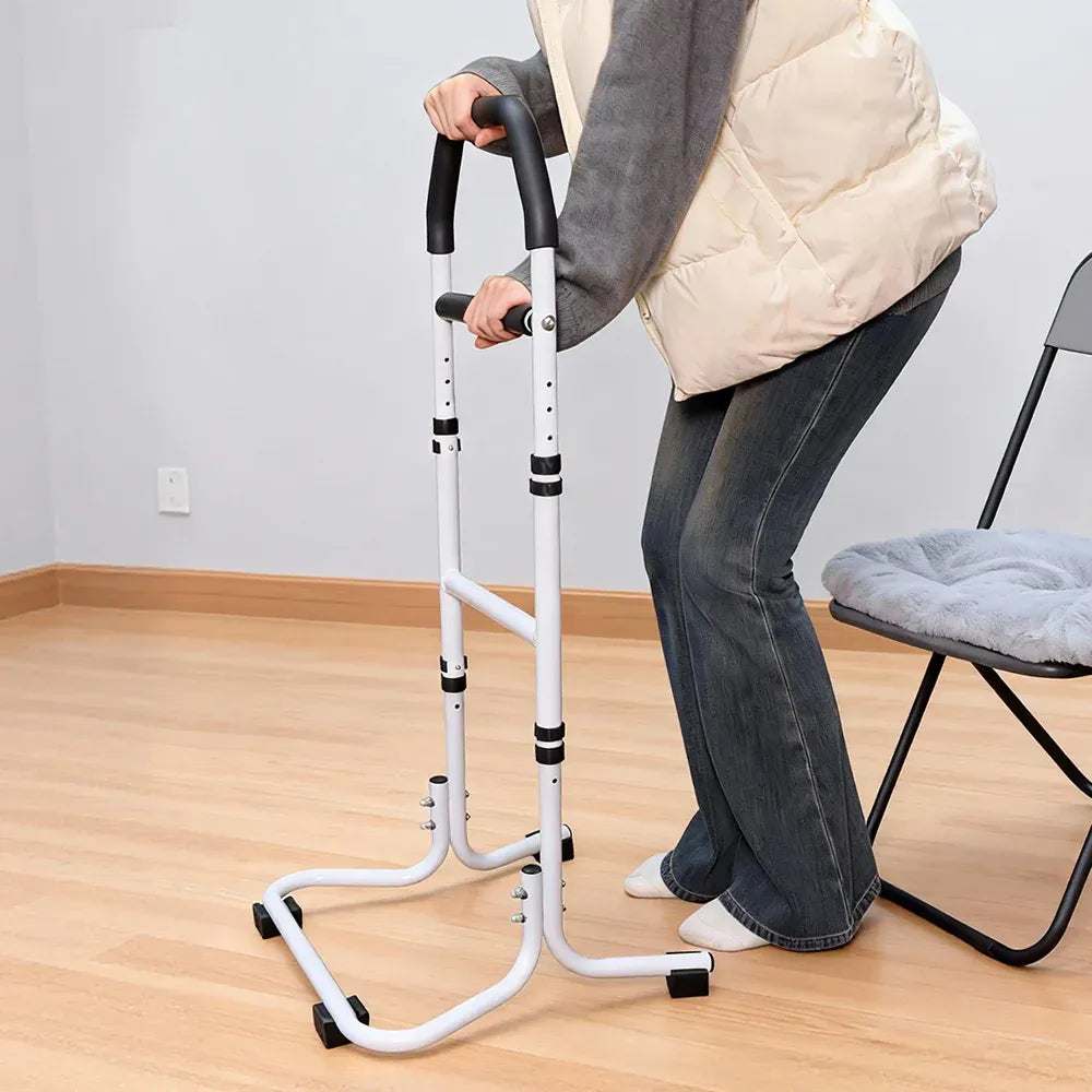 Mobility Standing Aid Aluminium Alloy Handrail Adjustable Height with Non-Slip Base for Seniors and Pregnant Women Couch Assistance Bearing Capacity 100kg