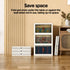 Foldable Storage Cabinet Stackable Bins Household Plastic Closet Multi-purpose Organizer Doors and Top Lid 2 Way Opening with 360 Degree Rotatable Wheels