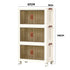 Foldable Storage Cabinet Stackable Bins Household Plastic Closet Multi-purpose Organizer Doors and Top Lid 2 Way Opening with 360 Degree Rotatable Wheels