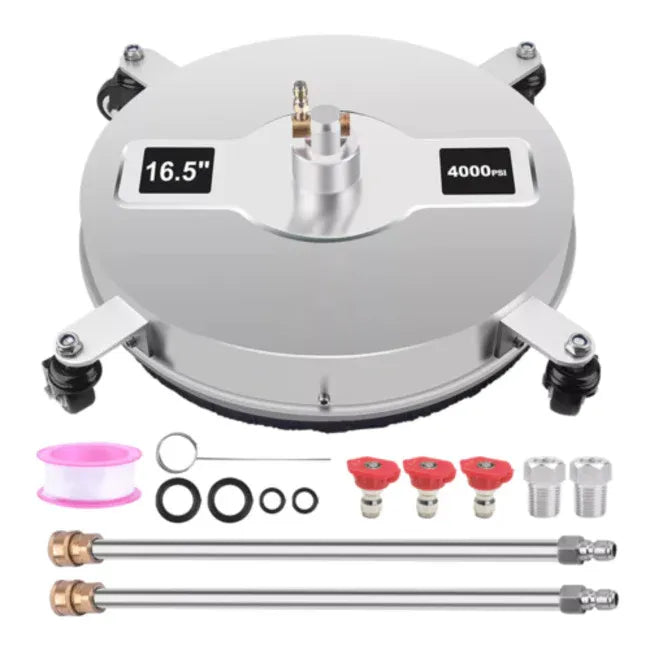 16.5 Inch High-Pressure Surface Cleaner Concrete Cleaner Driveway Cleaner 4000PSI-Stainless Steel with Quick Connector For Concrete Driveway