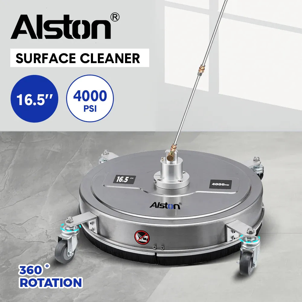 16.5 Inch High-Pressure Surface Cleaner Concrete Cleaner Driveway Cleaner 4000PSI-Stainless Steel with Quick Connector For Concrete Driveway