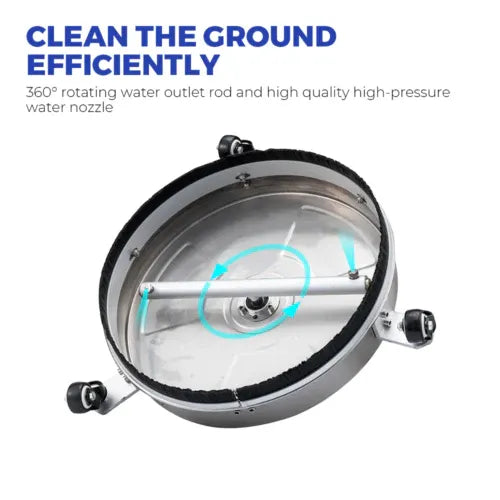 16.5 Inch High-Pressure Surface Cleaner Concrete Cleaner Driveway Cleaner 4000PSI-Stainless Steel with Quick Connector For Concrete Driveway