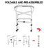 Toilet Frame Support Standing Disability Assist Aid Safety Grab Handle Rail Height and Width Adjustable For Elderly Disabled Max Load 150Kg