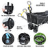 Foldable Camping Wagon 150L Portable Hand Trolley with All-Terrain Wheels and Tailgate For Outdoor Picnic Shopping Sports Max Load 200Kg Utility Cart