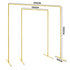 Golden Square Wedding Arch Adjustable 1M-2M Flower Rack Backdrop Stand Balloon Arch Stand for Wedding Birthday Party Garden Ceremony Decoration