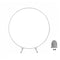 2M White Wedding Hoop Arch Metal Flower Ring Display Frame Balloon Circle Rack Backdrop for Wedding Birthday Party Garden Ceremony Decoration