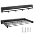 Wall Mounted Drying Rack Black Clothes Airer Space Saver Folding Dryer Bearing Capacity 12KG Foldable Rail With Hooks Indoor Outdoor Balcony Laundry