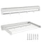 Wall Mounted Drying Rack Clothes Airer Space Saver Folding Dryer Bearing Capacity 12KG Foldable Rail With Hooks Indoor Outdoor Balcony Laundry White