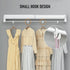 Wall Mounted Drying Rack Clothes Airer Space Saver Folding Dryer Bearing Capacity 12KG Foldable Rail With Hooks Indoor Outdoor Balcony Laundry White