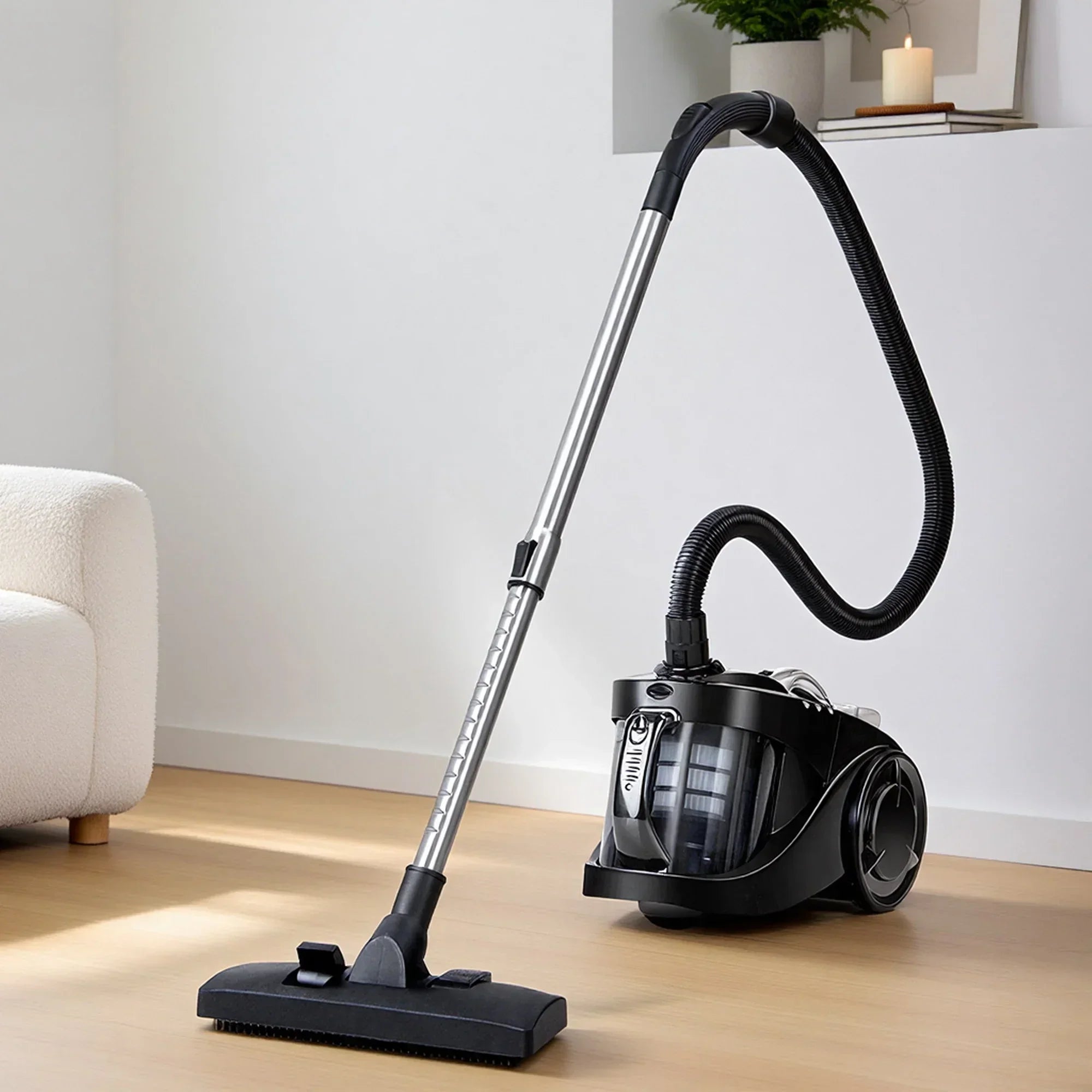 Bagless Vacuum Cleaner 2200W Multi-Cyclonic HEPA Filter 4L Black