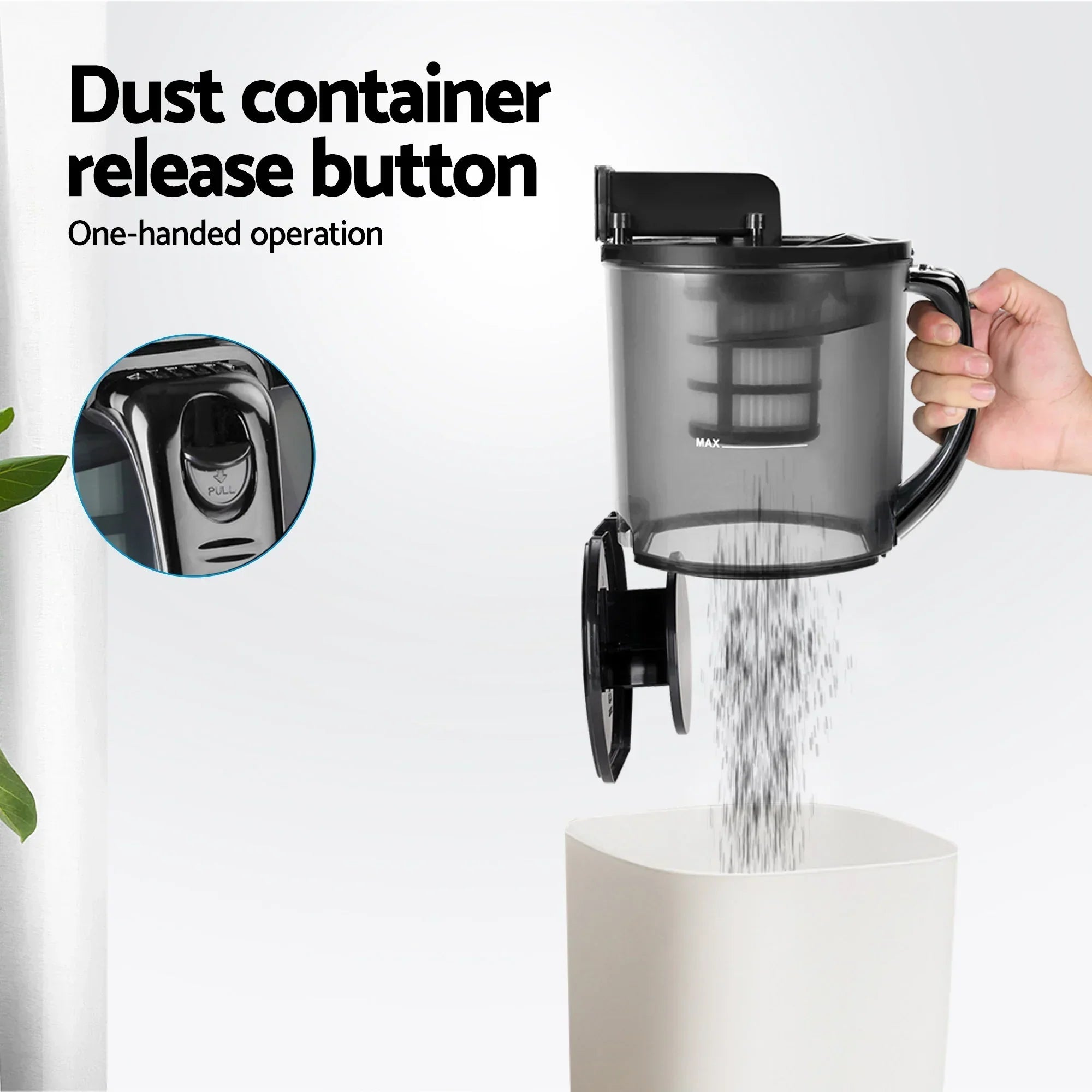 Bagless Vacuum Cleaner 2200W Multi-Cyclonic HEPA Filter 4L Black