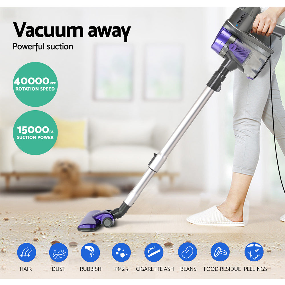 450W Corded Handstick Vacuum Cleaner 15000Pa Lightweight 2-in-1 Stick