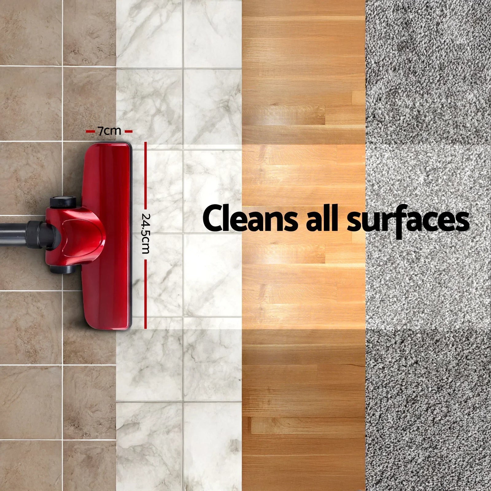 450W Corded Stick Vacuum Cleaner Handheld 15000Pa Lightweight