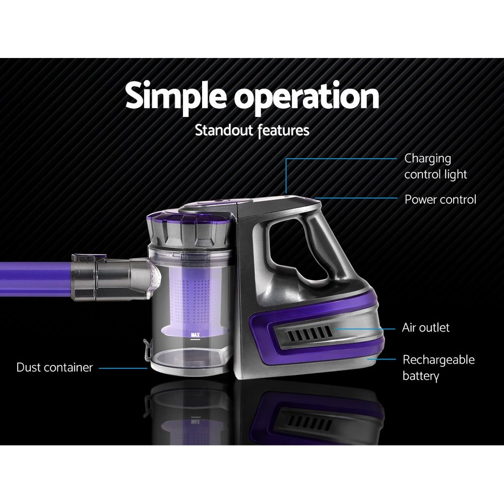 Cordless Handstick Vacuum 150W 8000Pa HEPA Filter 35min Runtime