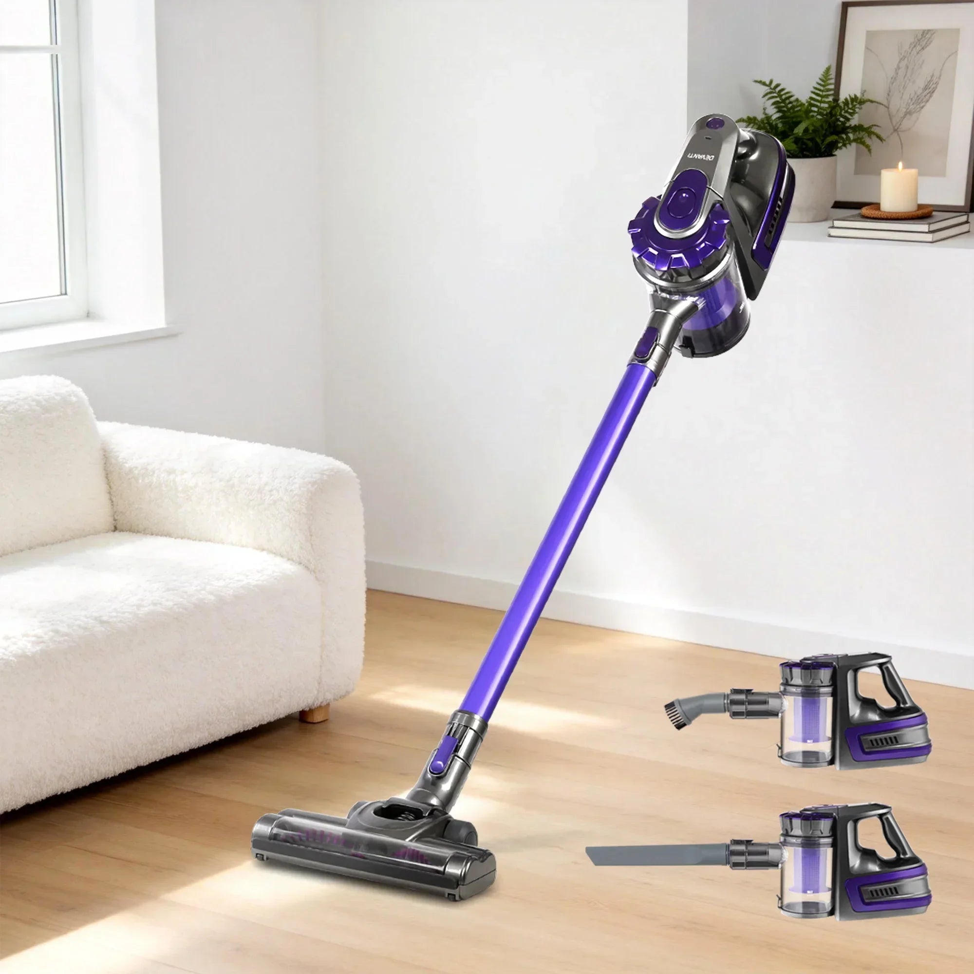 Cordless Handstick Vacuum 150W 8000Pa HEPA Filter 35min Runtime
