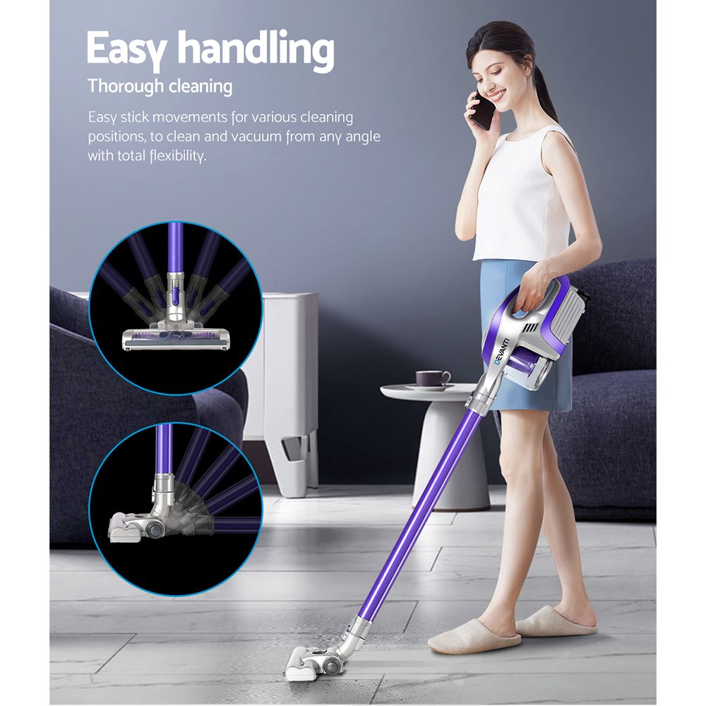 Cordless Stick Vacuum Cleaner 150W 8000Pa Lightweight 2-in-1 Rechargeable