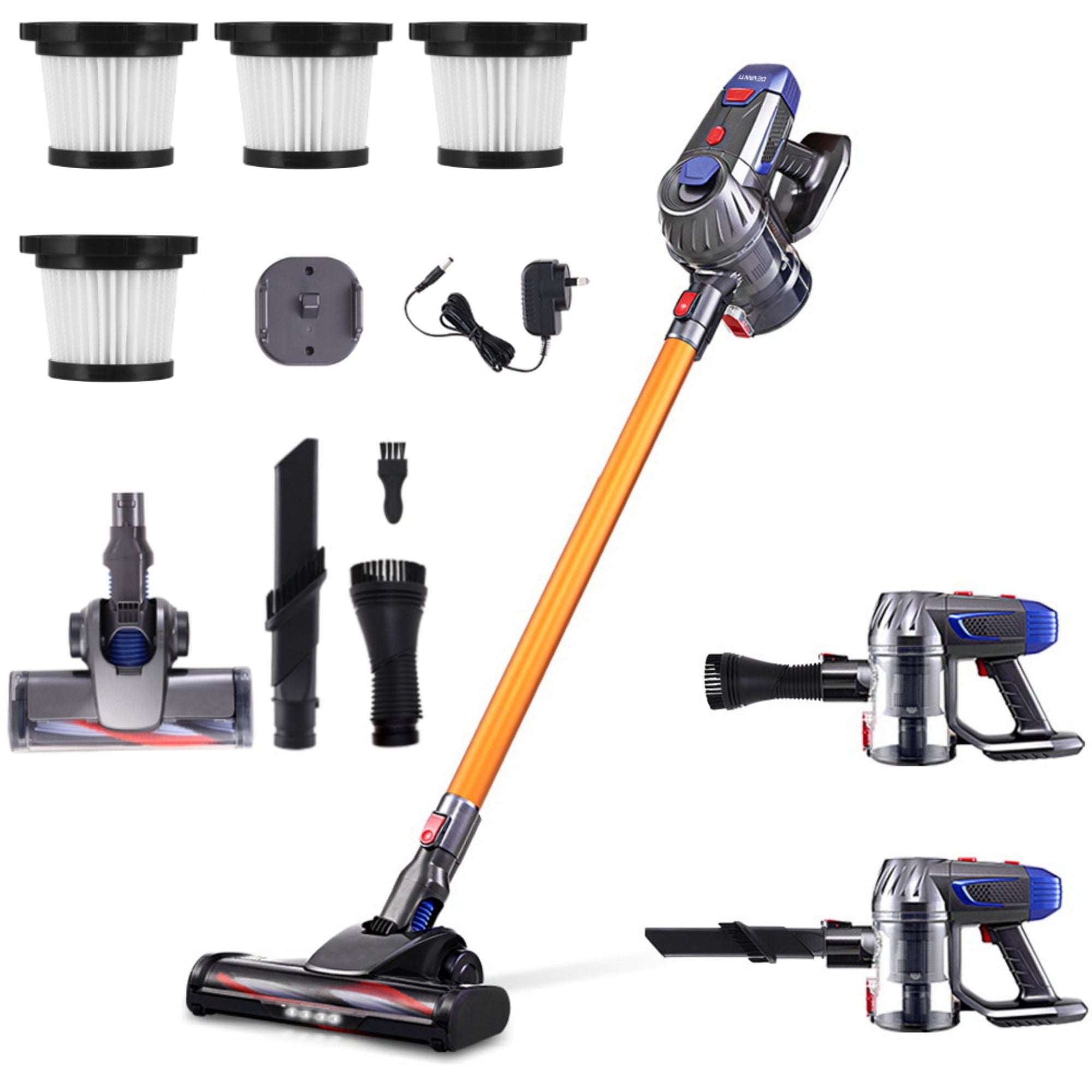 Cordless Handheld Stick Vacuum Cleaner 150W 10000Pa with HEPA Filter