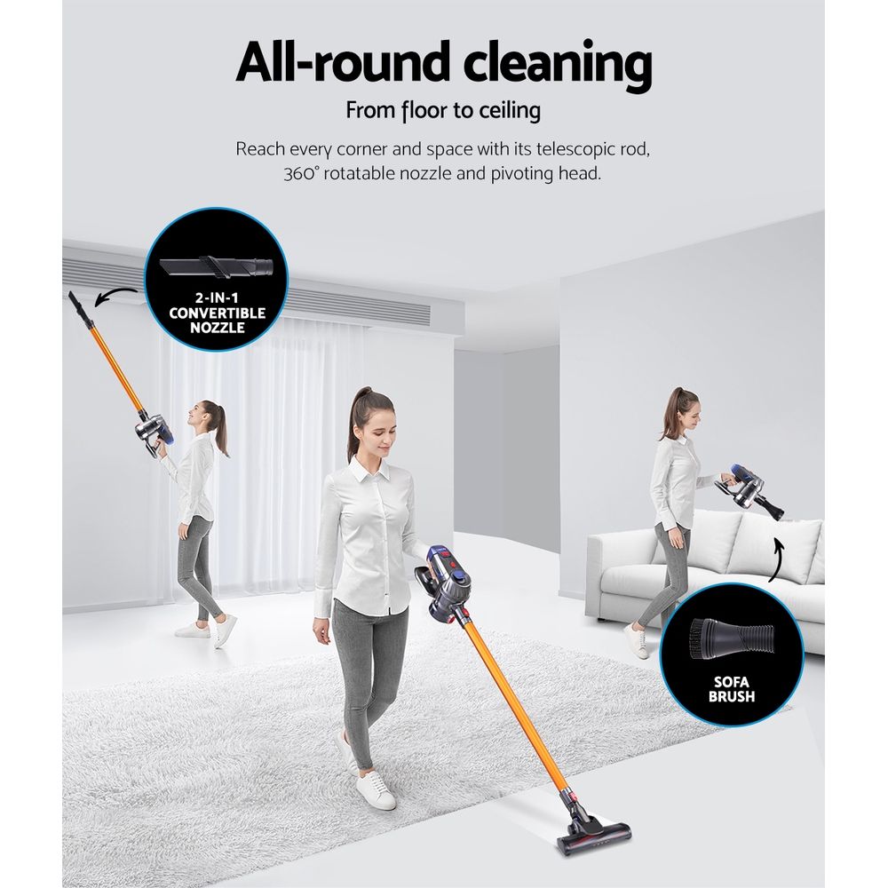 Cordless Handheld Stick Vacuum Cleaner 150W 10000Pa with HEPA Filter
