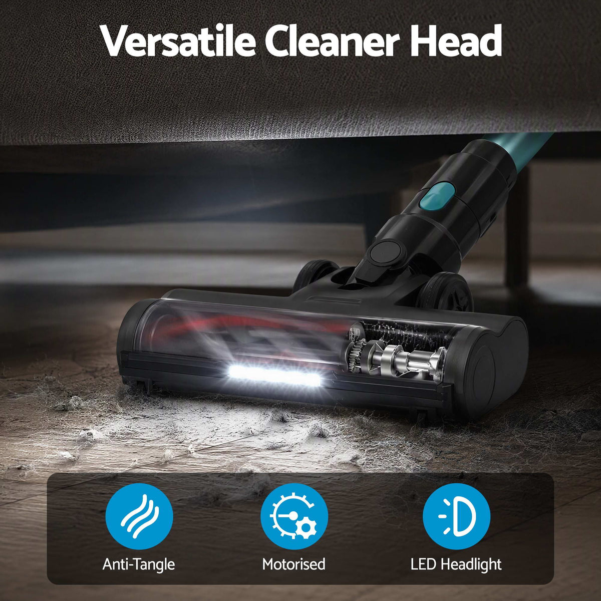 30000Pa Cordless Stick Vacuum Cleaner 4-in-1 Handheld Vac, Green