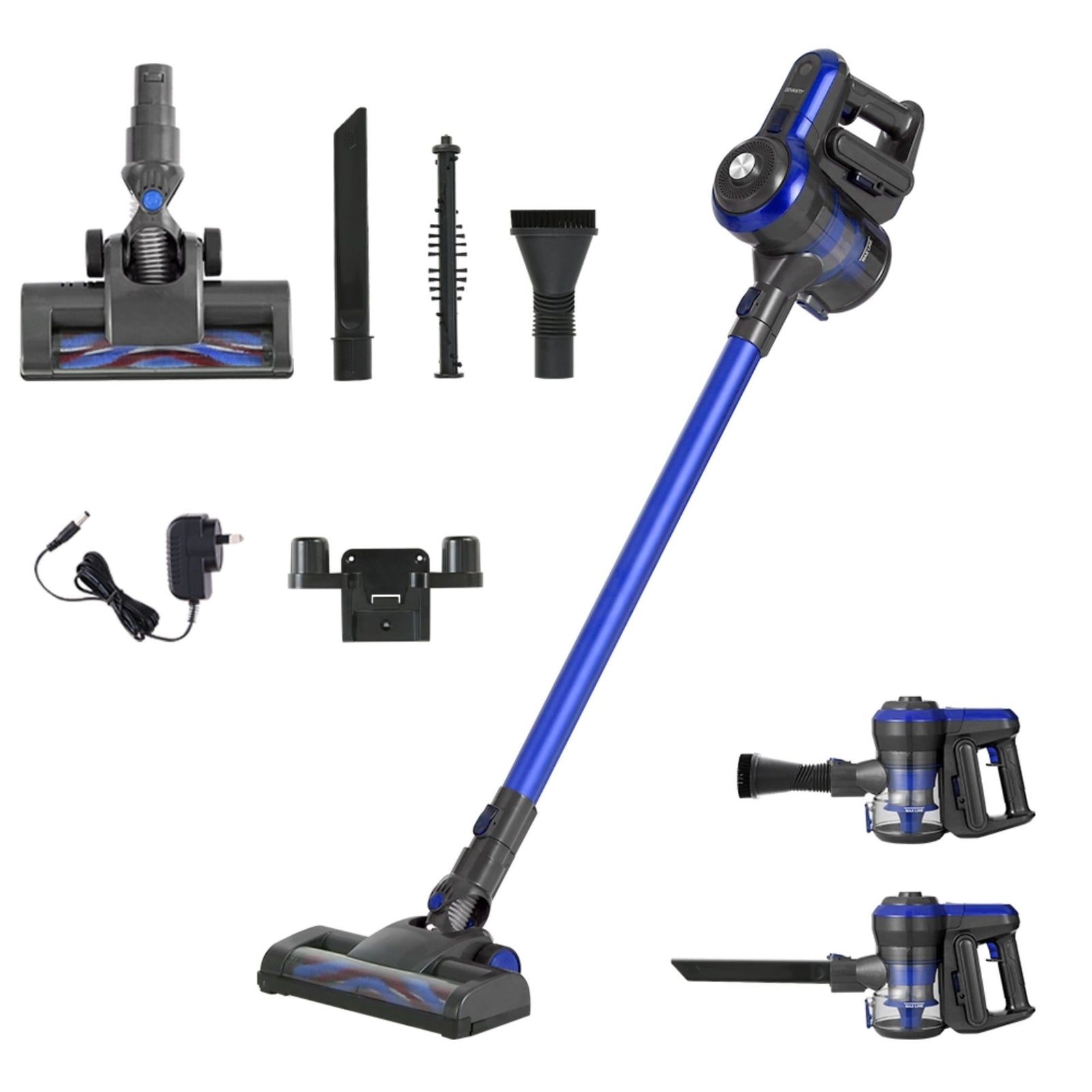Devanti Cordless Handheld Vacuum Cleaner 250W 20000Pa Brushless HEPA Blue