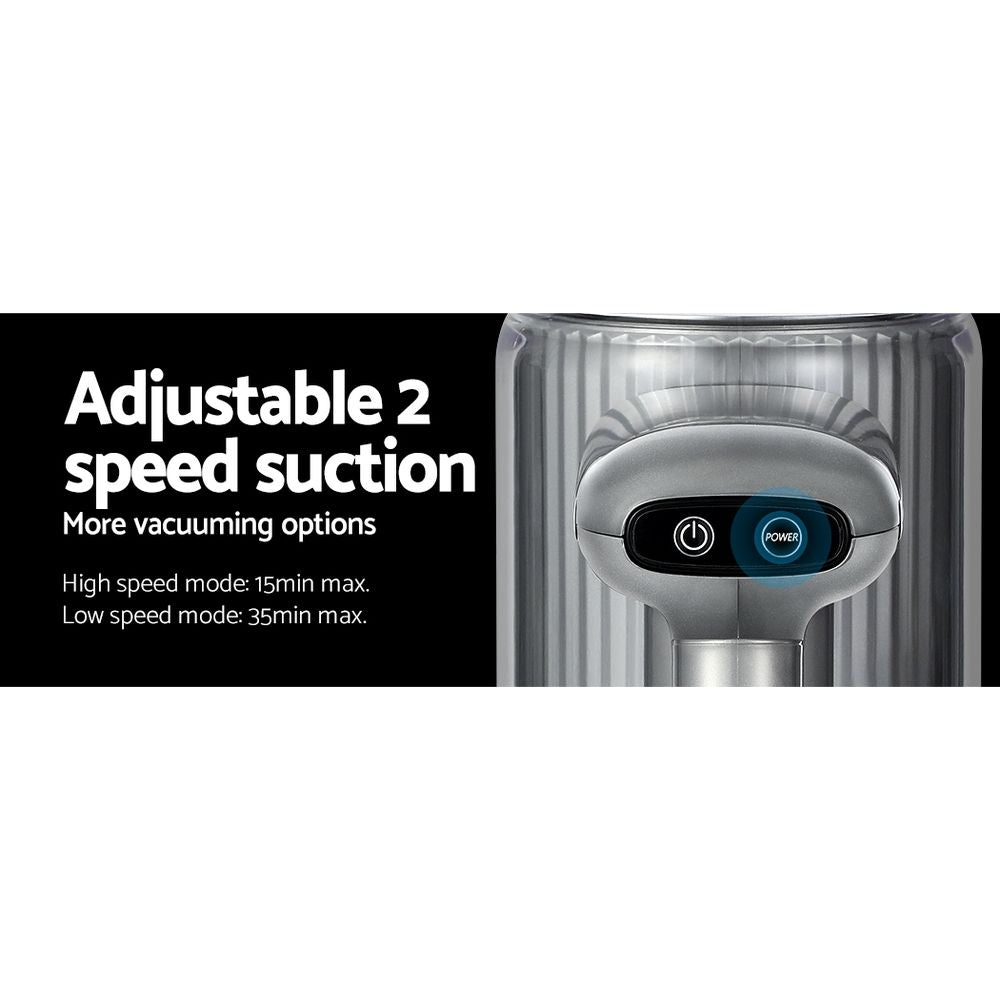 Devanti Cordless Stick Vacuum Cleaner 120W 12000Pa Bagless HEPA Purple