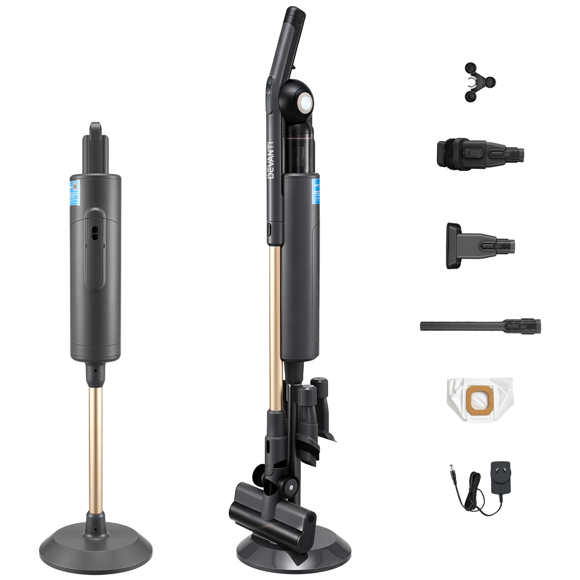 Cordless Stick Vacuum with Auto‑Empty Station – 18kPa, LED Brush, Smart Hub