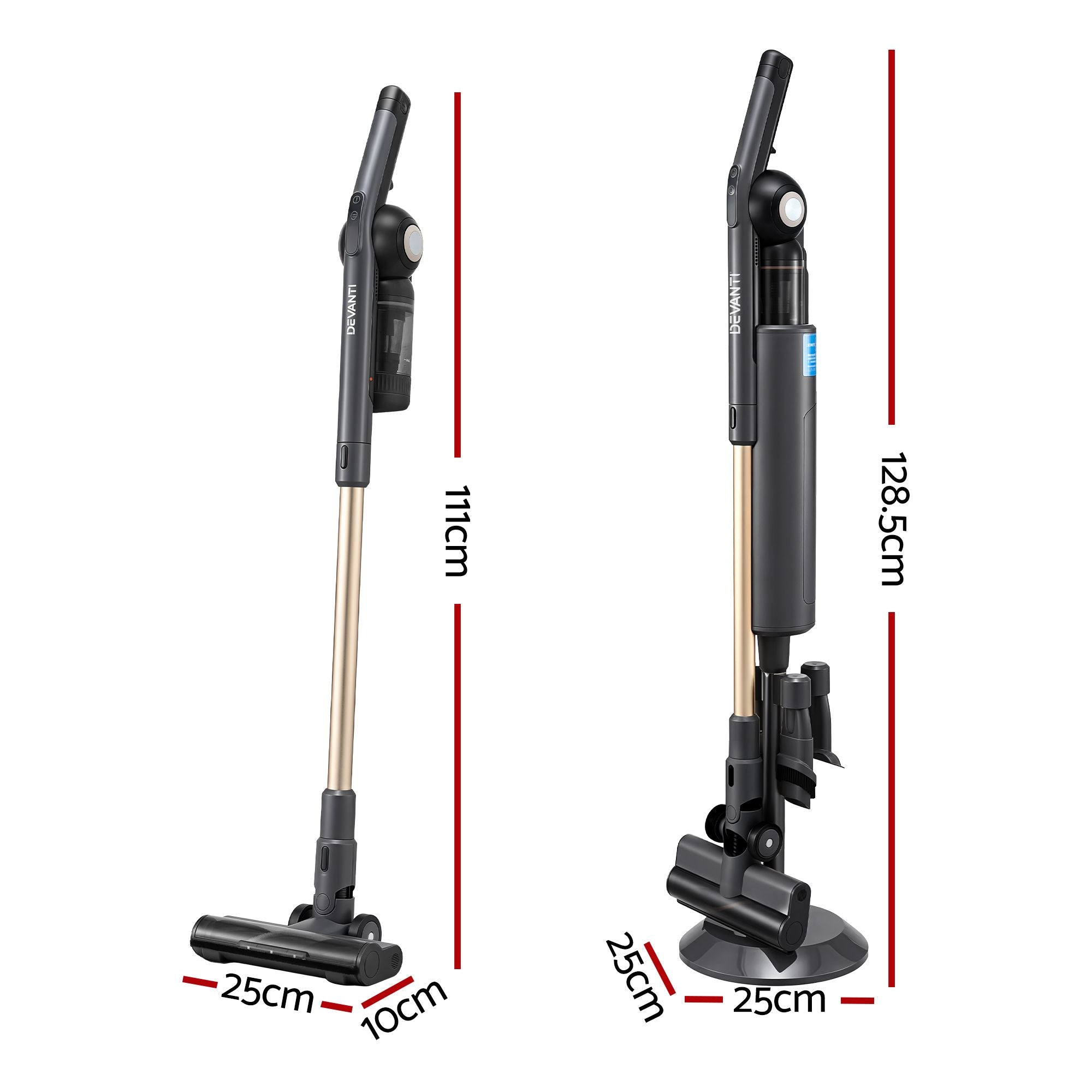 Cordless Stick Vacuum with Auto‑Empty Station – 18kPa, LED Brush, Smart Hub