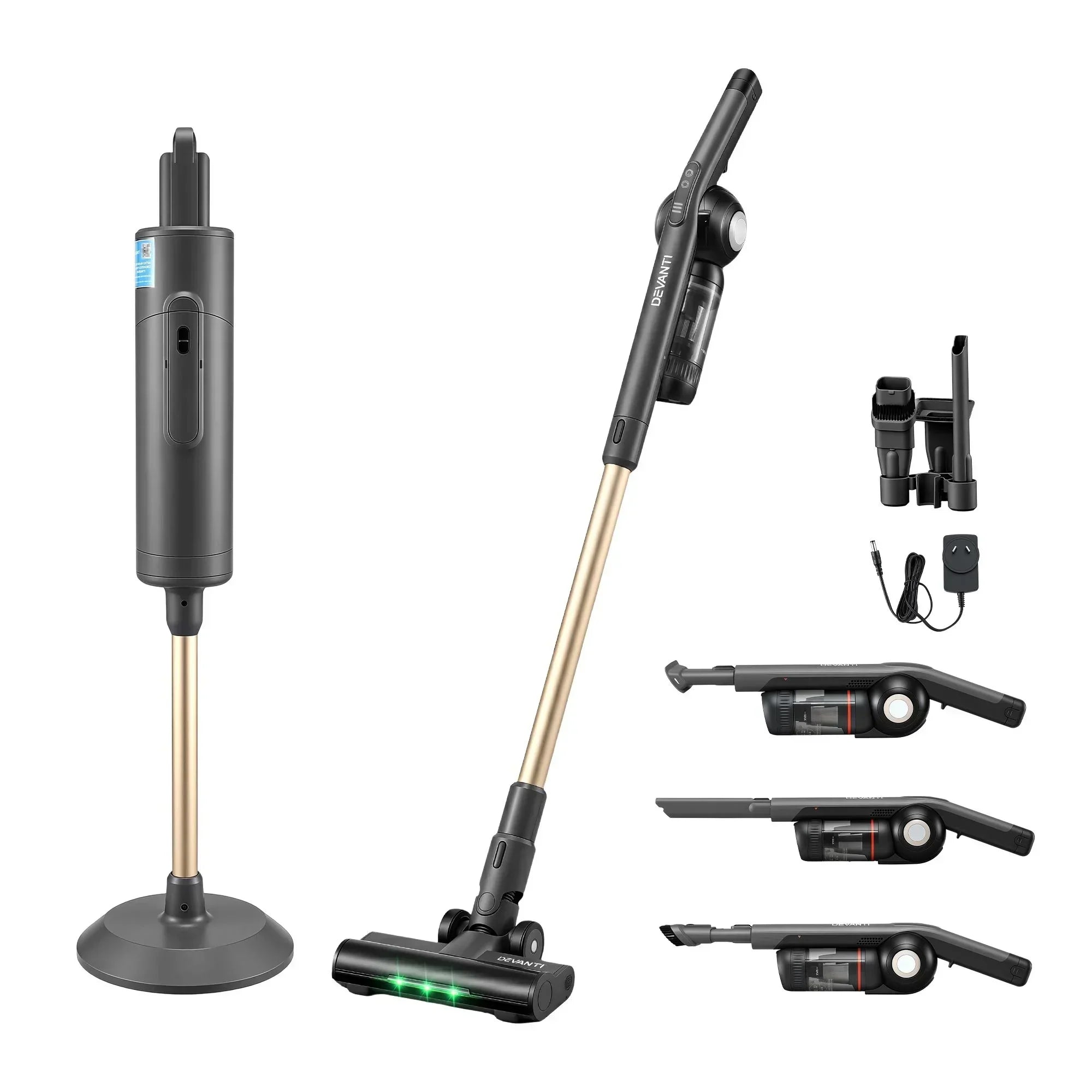 Cordless Stick Vacuum with Auto‑Empty Station – 18kPa, LED Brush, Smart Hub