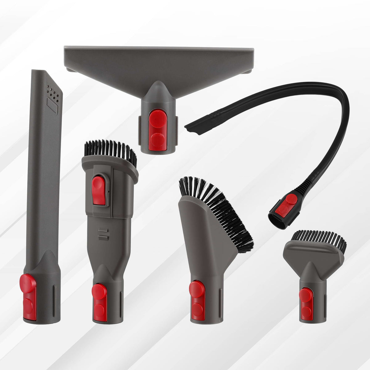 Devanti 6pc Vacuum Attachment Tool Kit for Dyson V5 V7 V8 V10 V11 Crevice Brush