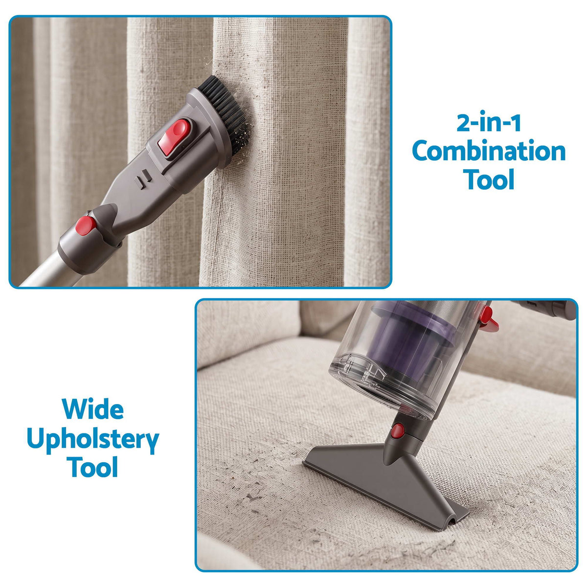 Devanti 6pc Vacuum Attachment Tool Kit for Dyson V5 V7 V8 V10 V11 Crevice Brush