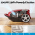 DEVANTI Bagged Vacuum Cleaner Powerful Suction for Carpet Wood Tile Floor