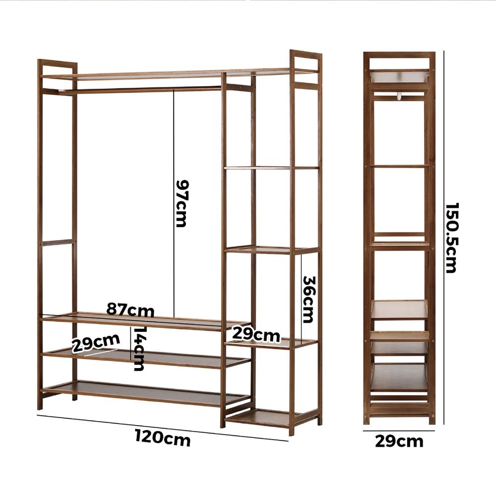 Open Wardrobe with 8 Display Shelves