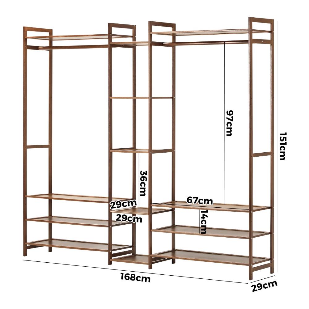 Open Wardrobe Organiset with 13 Display Shelves