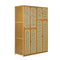 Bamboo Wardrobe Clothes Storage 8 Doors with 7 Shelves