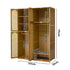 Bamboo Wardrobe Clothes Storage 8 Doors with 7 Shelves