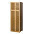 Bamboo Wardrobe 4 Doors Storage Cabinet Hanging Rod Natural