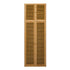 Bamboo Wardrobe 4 Doors Storage Cabinet Hanging Rod Natural