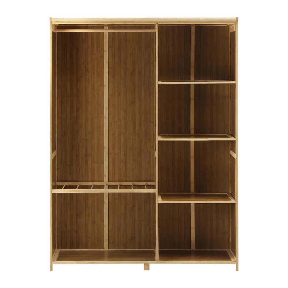 Open Wardrobe Clothes Rack 5 Shelves with Hanging Rail