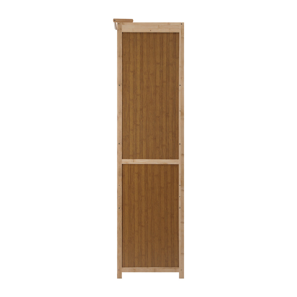 Open Wardrobe Clothes Rack 5 Shelves with Hanging Rail