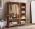 Open Wardrobe Clothes Rack 5 Shelves with Hanging Rail