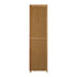 Oikiture Bamboo Wardrobe – 3‑Door, Hanging Rail, 4 Shelves, Natural