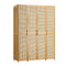 Oikiture Wardrobe Storage Cabinet Large Cupboard 4 Doors 10 Shelves