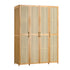 Oikiture Wardrobe Storage Cabinet Large Cupboard 4 Doors 10 Shelves